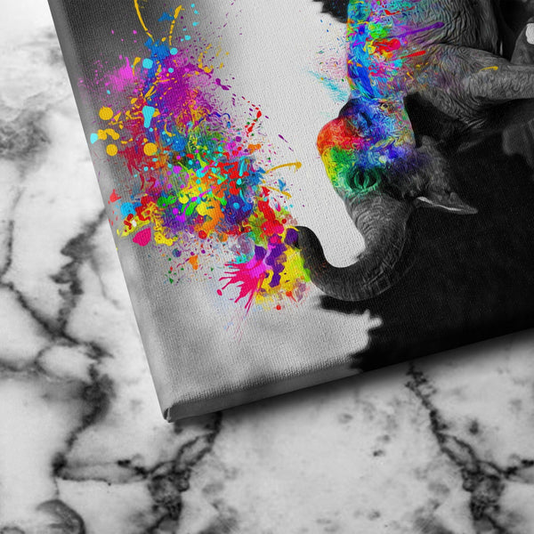 Mickael Riguard - Elephant colors canvas wall art