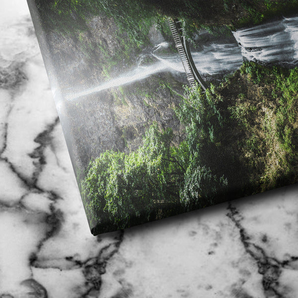 waterfalls in the forest canvas art