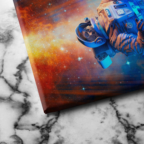 Colorful Skeleton Astronaut canvas wall art