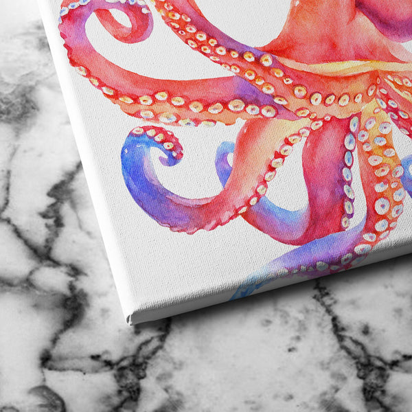 Watercolor Octopus canvas  wall art