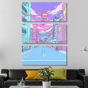 City Dream Japan Canvas Print 3piece  wall art