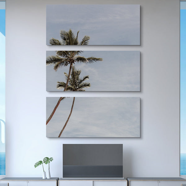 Jamie Lollback - Palm Tree 3 piece wall art 