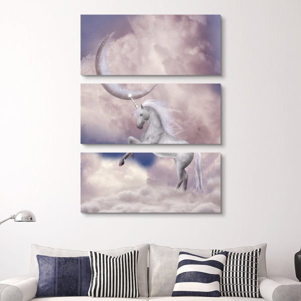 3 piece Unicorn Fantasy wall art