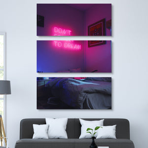 Neon Dream Canvas Print 3 piece wall art