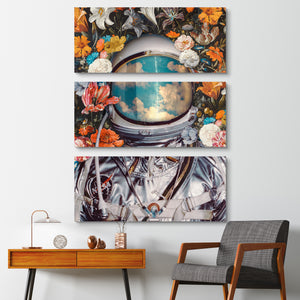 Look Up Astronaut Canvas Print 3 piece Wall art