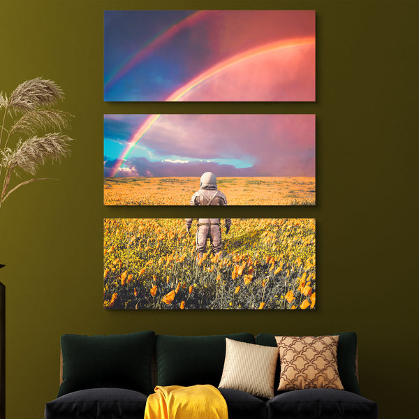 The Good Place Astronaut surrealism Canvas Print 3 piece wall art