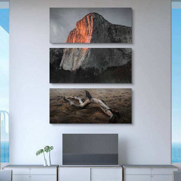 Fire and Ice wall art 3 piece
