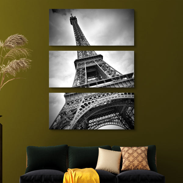 Paris Eiffel Tower 3 piece wall art