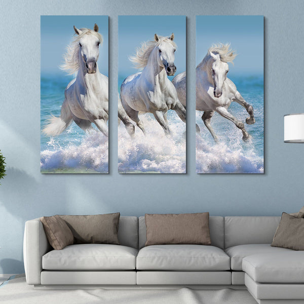 3 piece Horse Herd wall art