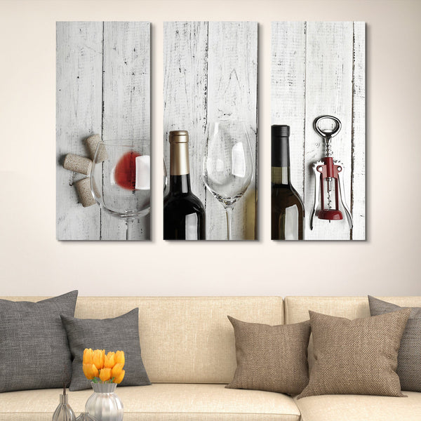 3 piece winery wall art
