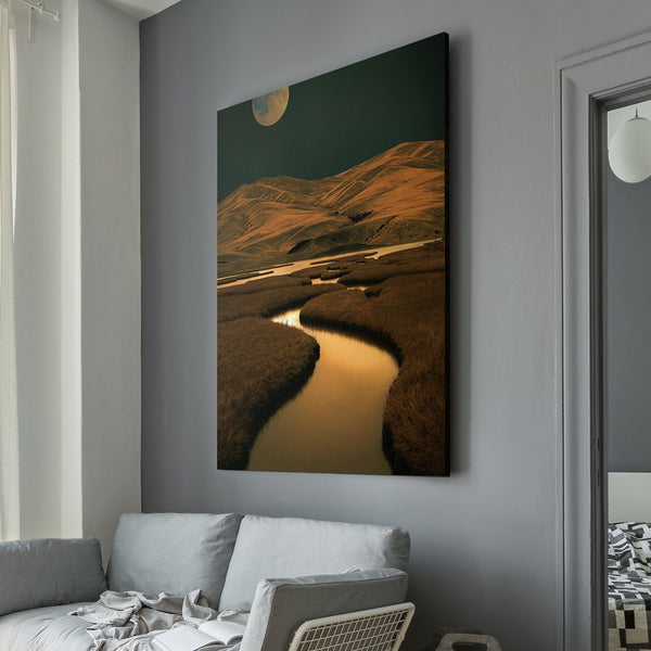 Aaron the Humble - River Of Gold living room wall art