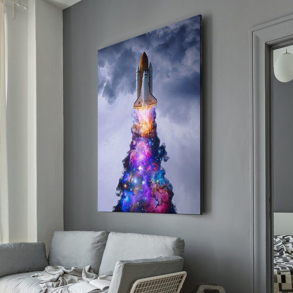 Mickael Riguard - NASA Spaceship takeoff living room all art