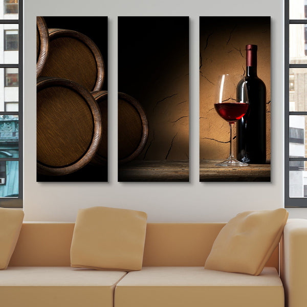 3 piece Wine Cellar wall art