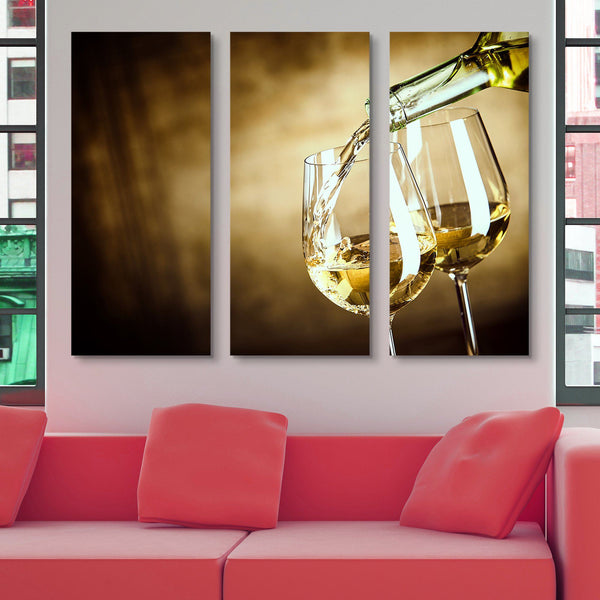 3 piece Pouring of the Wine wall art