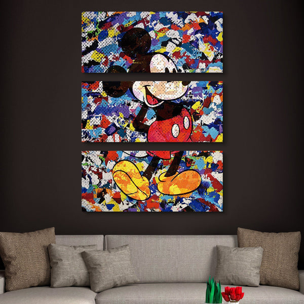 3 piece The Camo Mickey Mouse wall art