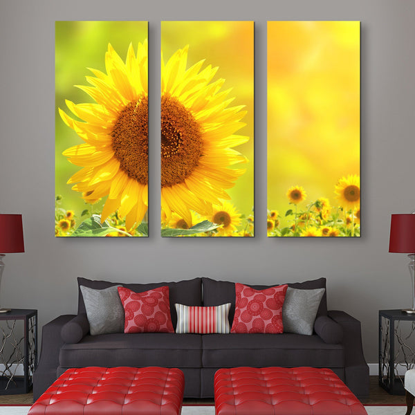 3 piece Sunflower wall art