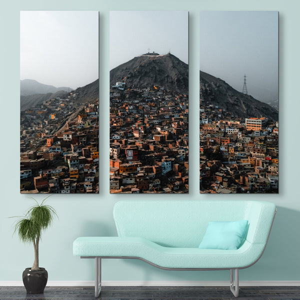 On the Mountain Side Canvas Print 3 piece wall art