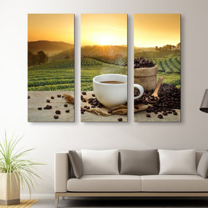 3 piece Coffee Plantation wall art