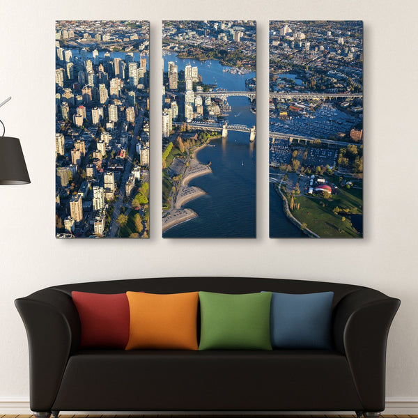 3 piece Canada Downtown View wall art