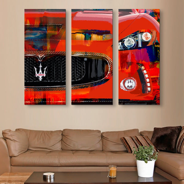 3 piece Maserati King wall art 