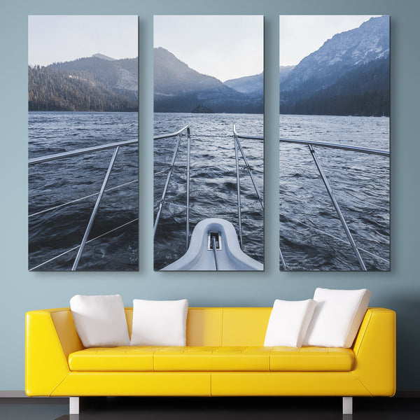Jamie Lollback - Sailing to Sunset 3 piece wall art