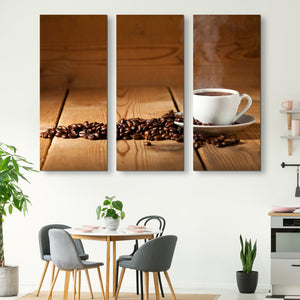 3 piece White Coffee wall art