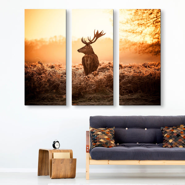 3 piece Deer Sunshine wall art