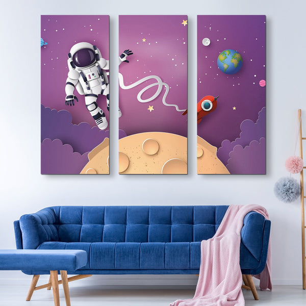 outer space kids imagination wall art