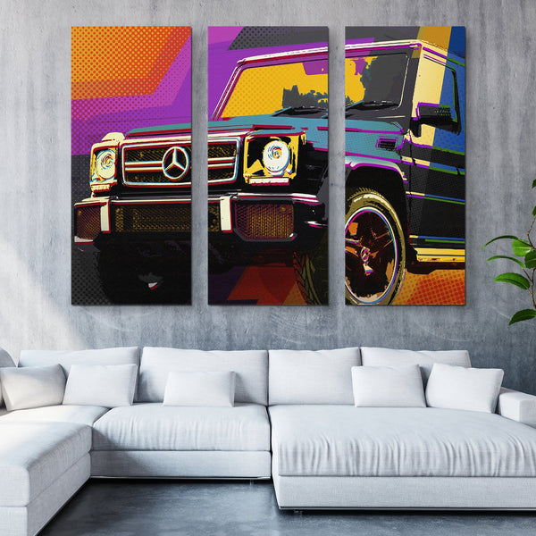 3 piece Mercedes G63 wall art
