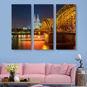 3 piece Cologne At Night wall art