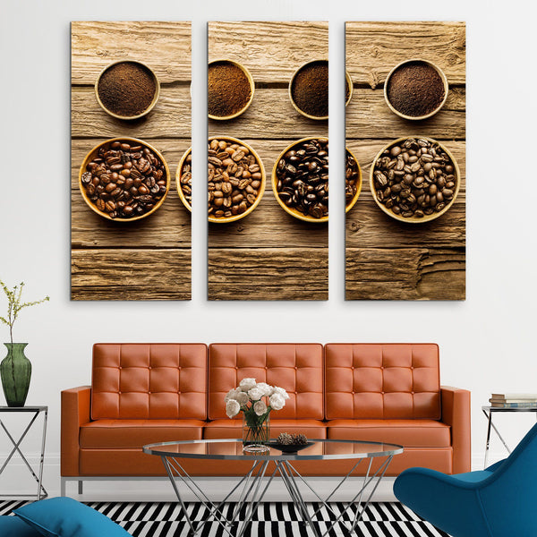 3 piece Coffee Beans wall art