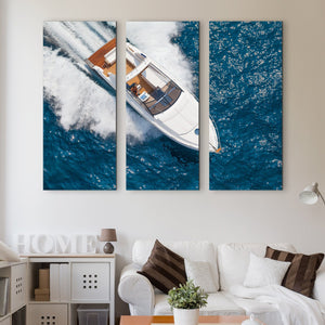3 piece Motor Yacht wall art