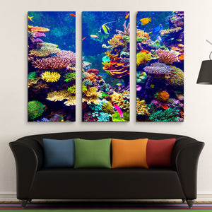 3 piece Coral Reef wall art