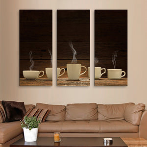 3 piece Variety of Cups wall art
