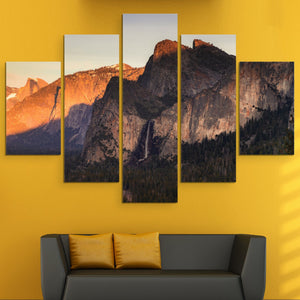 Devon Loerop - Golden Heaven mountains 5 piece wall art