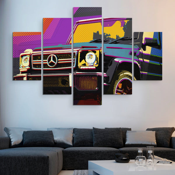 5 piece Mercedes G63 wall art