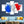 Load image into Gallery viewer, 5 piece France flag wall art
