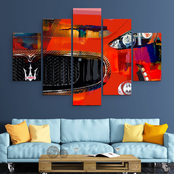 5 piece Maserati King wall art 