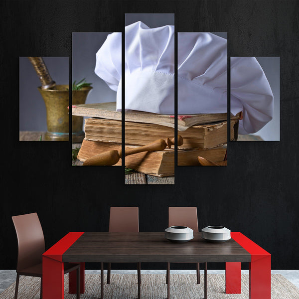 5 piece Chef's Hat wall art