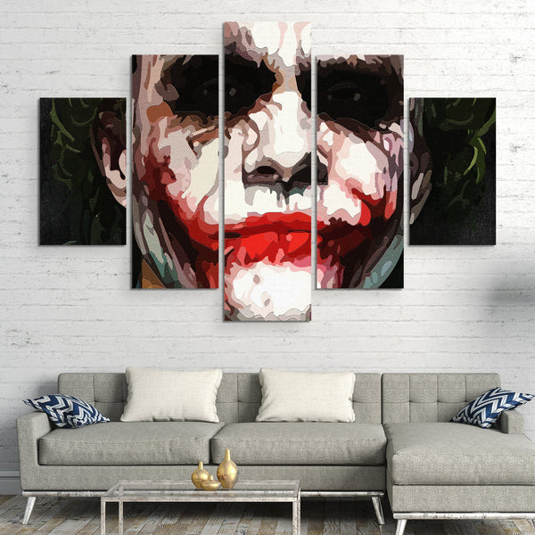 5 piece Why So Serious Joker wall art