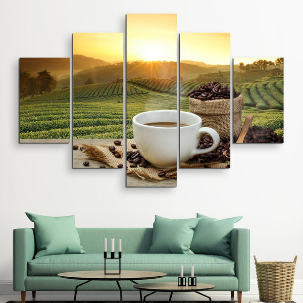 5 piece Coffee Plantation wall art