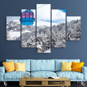 5 piece Cable Car wall art