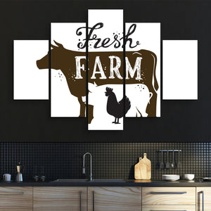 5 piece Fresh Farm wall art