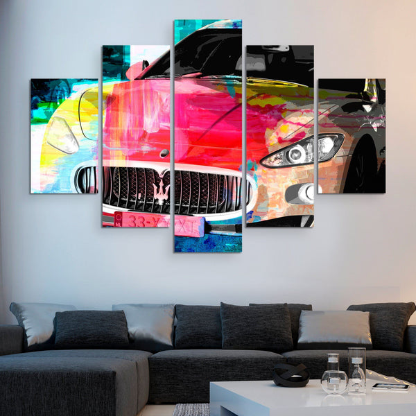 5 piece Maserati Nights wall art