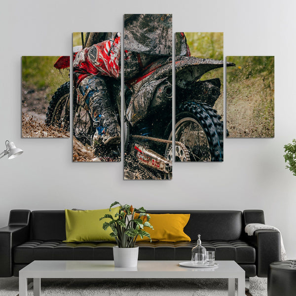 5 piece Dirt Bike wall art