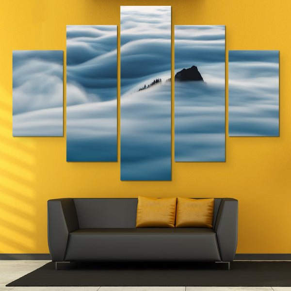 Mountain Waves Canvas Print 5 piece wall art