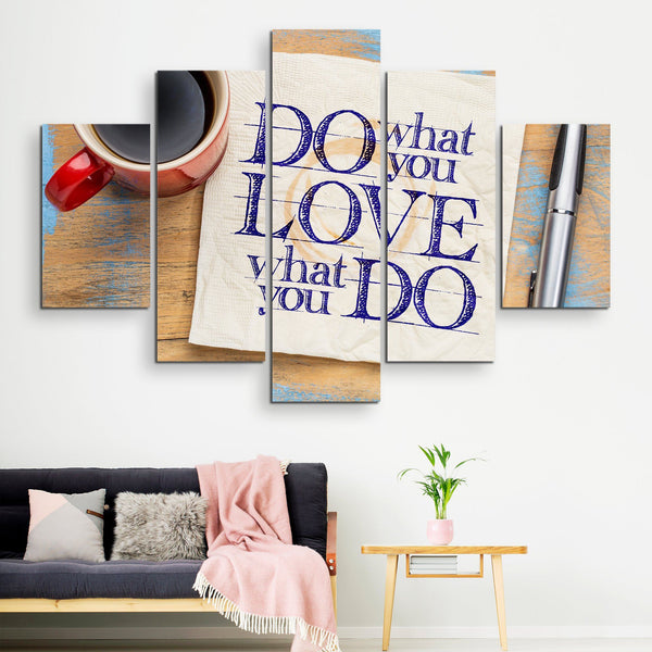5 piece Do What You Love wall art 
