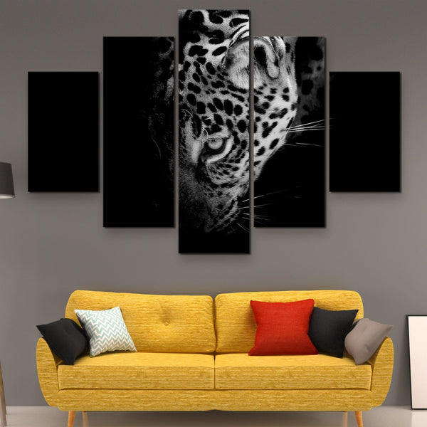 5 piece Jaguar Portrait wall art