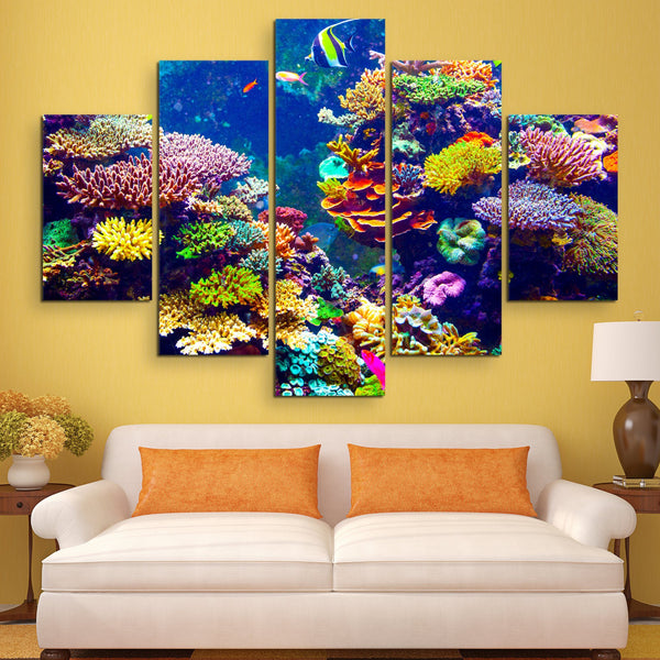 5 piece Coral Reef wall art