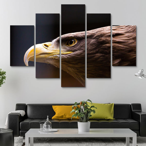 5 piece Eagle Close Up wall art